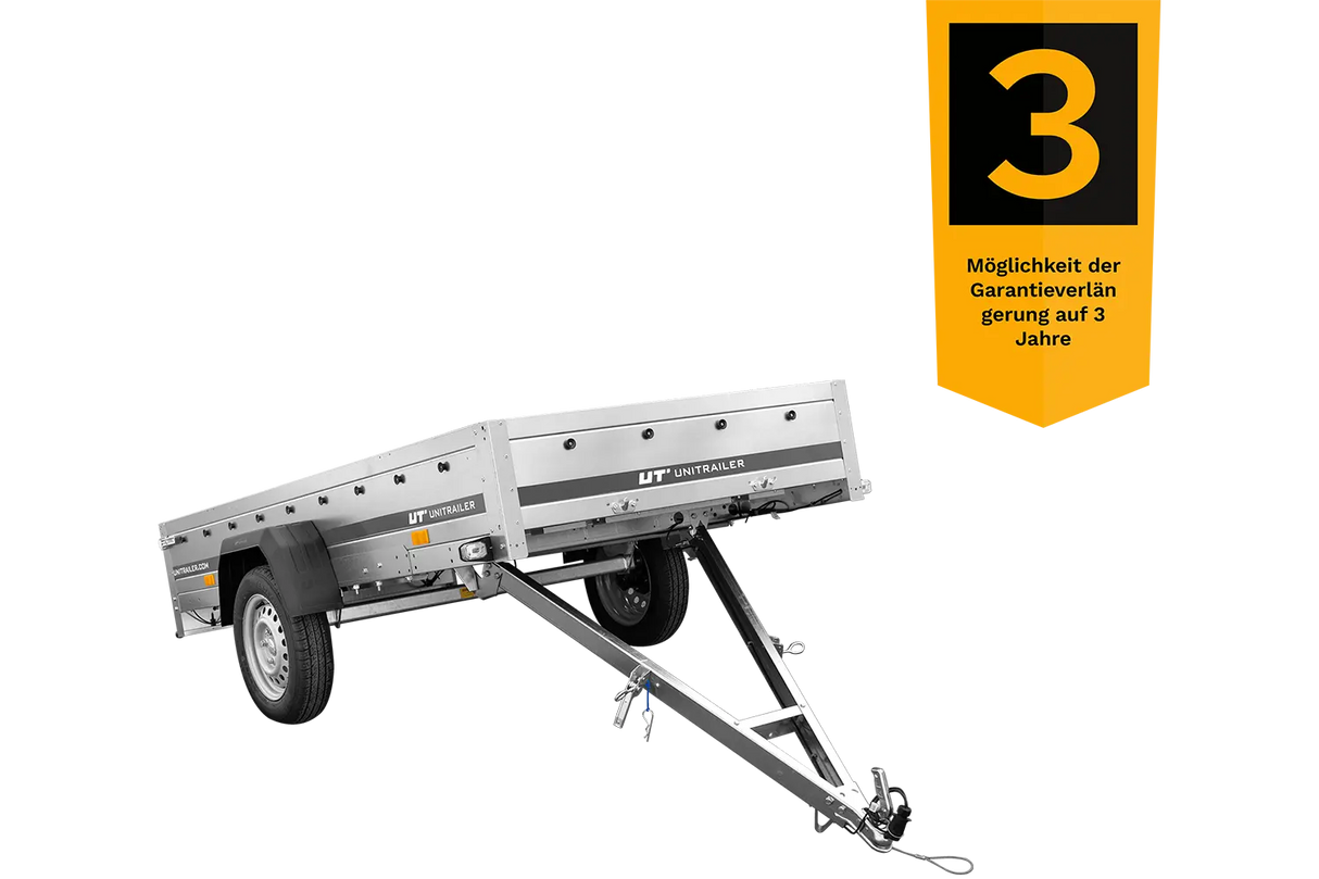 Robuster UNITRAILER GARDEN TRAILER 264 KIPP Einachsiger Kippanhänger für Garten und Haus