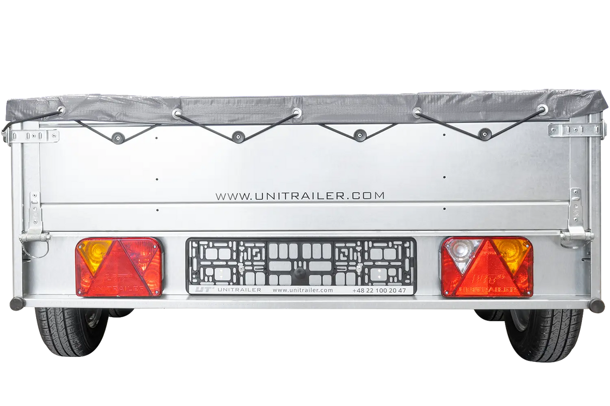 Robuster UNITRAILER Gartenanhänger 264/2 Kipp: Vielseitig, Stützrad, Plane & Planenträger