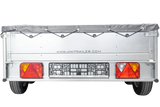 Robuster UNITRAILER Gartenanhänger 264/2 Kipp: Vielseitig, Stützrad, Plane & Planenträger
