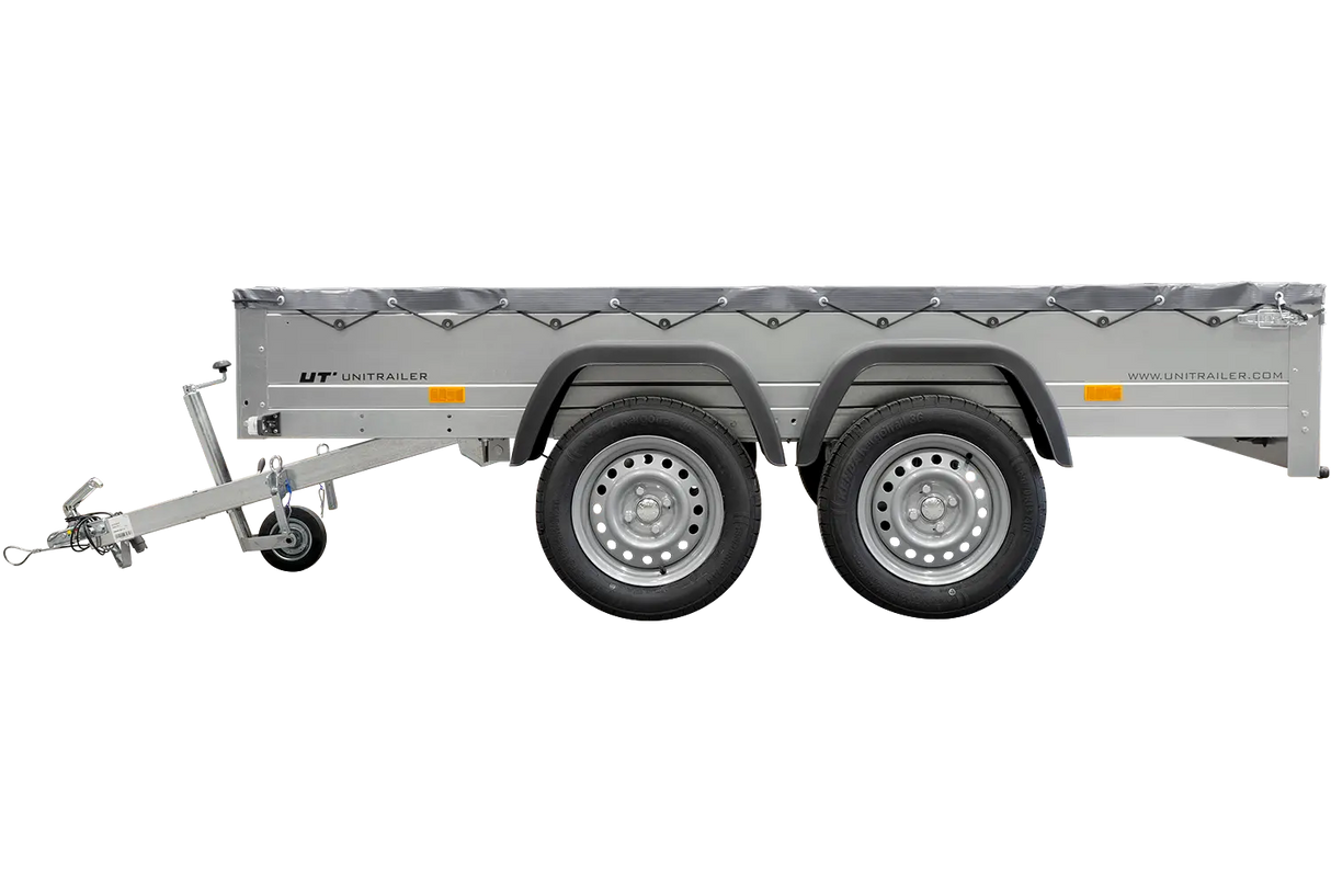 Robuster UNITRAILER Gartenanhänger 264/2 Kipp: Vielseitig, Stützrad, Plane & Planenträger