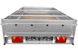 UNITRAILER Garden Trailer 201 KIPP: Robuster Kippanhänger mit Flachplane, Stützrad, Planenträgern