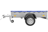 UNITRAILER Garden Trailer 201 KIPP: Robuster Kippanhänger mit Flachplane, Stützrad, Planenträgern