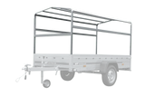 Robuster UNITRAILER GARDEN 265/2 Kipp-Zweiachsanhänger mit Hochplane und Rahmen