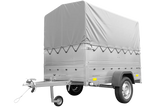 Robuster UNITRAILER Kippanhänger 200 KIPP: Bordwände, Stützrad, Hochplane, Hochspriegel Inklusive
