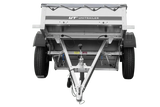 Robuster UNITRAILER Garden Trailer 150 KIPP PKW-Anhänger mit Flachplane und Stützrad Gartenanhänger