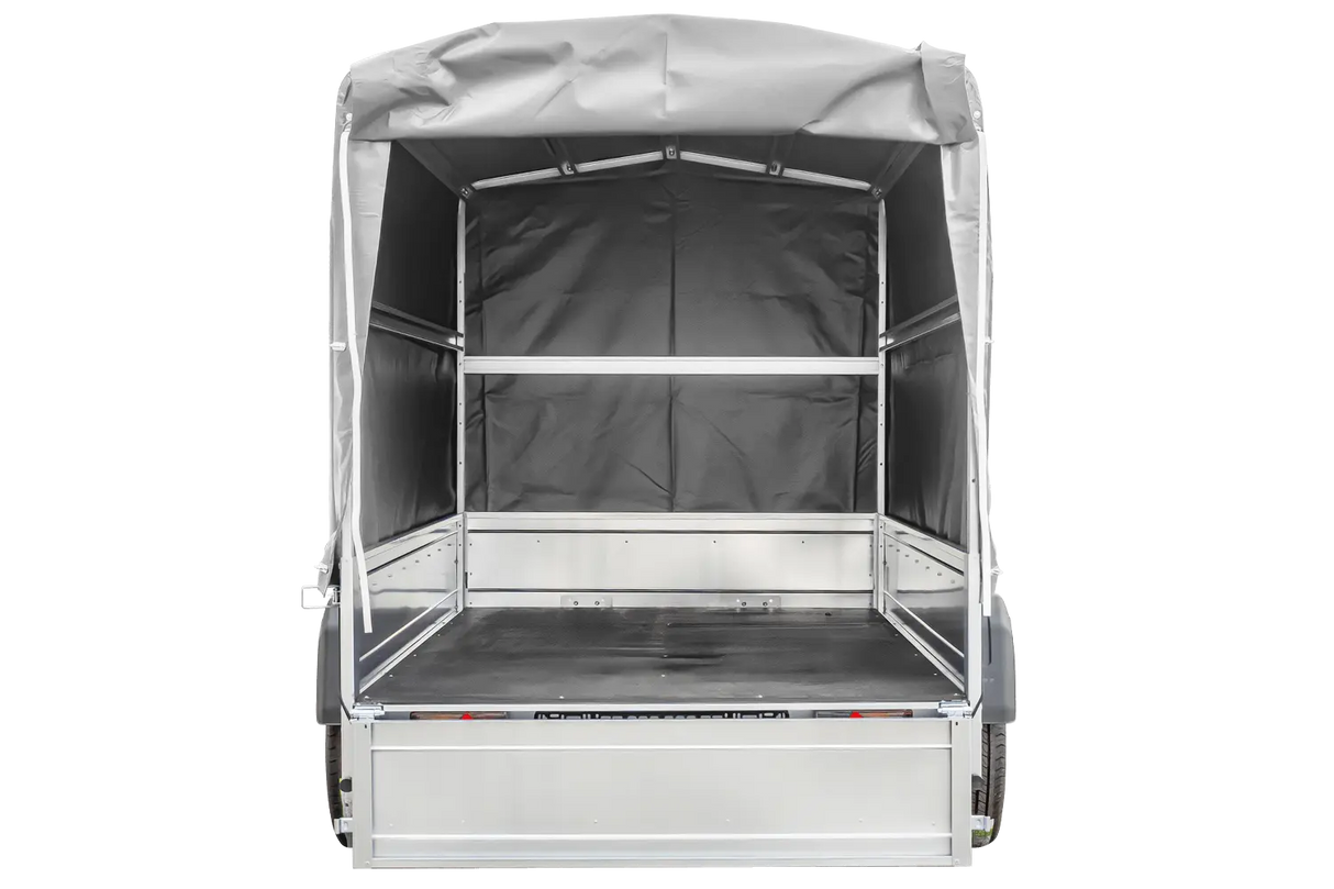 Vielseitiger UNITRAILER Garden Trailer 230 KIPP: Robuster PKW-Anhänger mit Hochplane