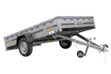 UNITRAILER GARDEN 265 KIPP Autoanhänger: Praktischer Kippanhänger mit grauer Plane & Stützrad