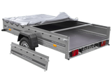 UNITRAILER GARDEN 265 KIPP Autoanhänger: Praktischer Kippanhänger mit grauer Plane & Stützrad