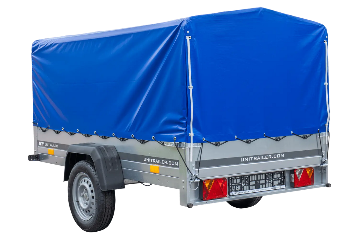 UNITRAILER GARDEN TRAILER 230 FD: Robuster PKW-Anhänger, Stützrad, 80 cm Hochplane