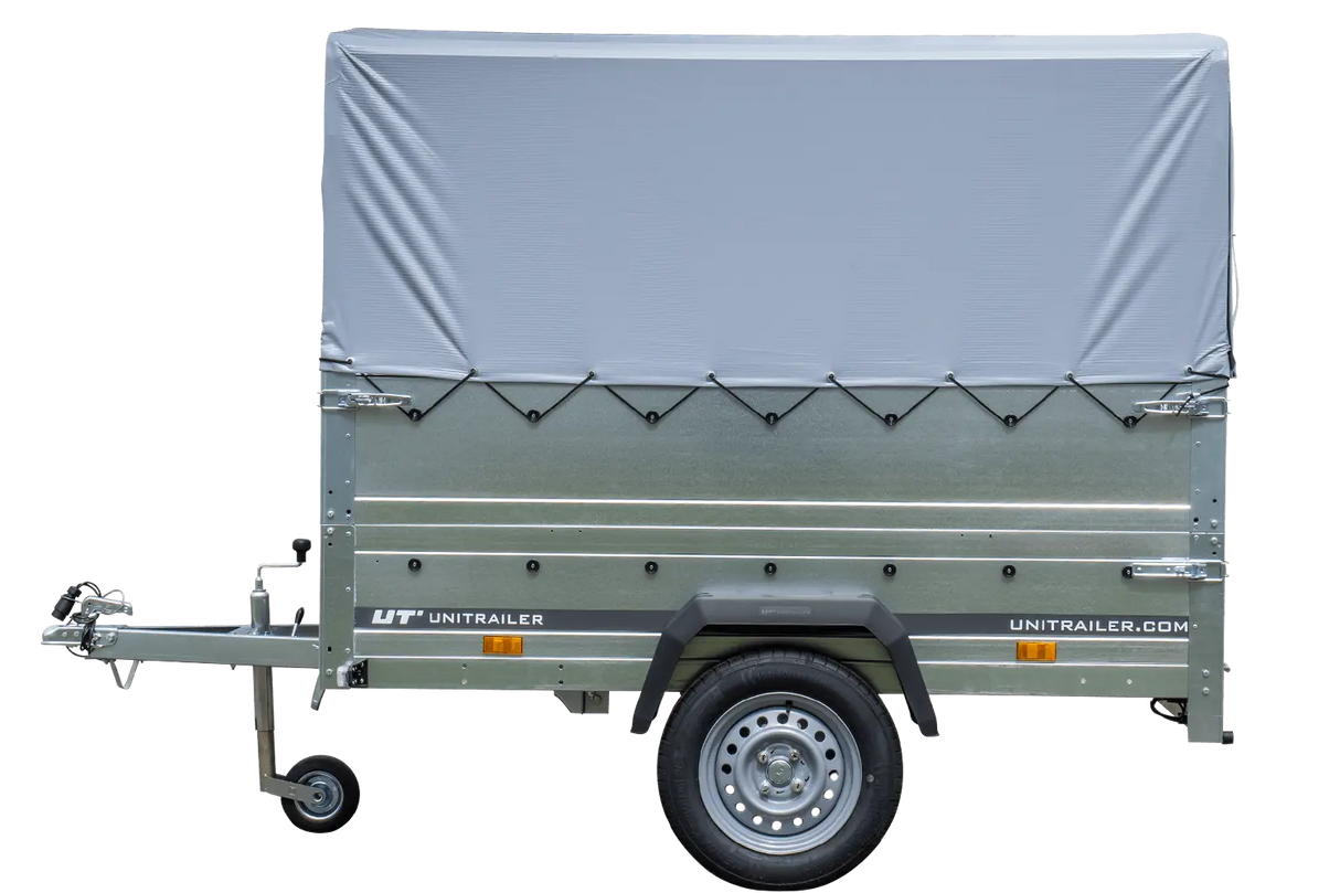 GARDEN TRAILER 201 KIPP PKW-Anhänger 750kg ungebremst – Hohe Bordwände, Stützrad, Hochplane, Vielseitig