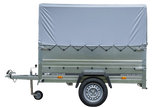 GARDEN TRAILER 201 KIPP PKW-Anhänger 750kg ungebremst – Hohe Bordwände, Stützrad, Hochplane, Vielseitig