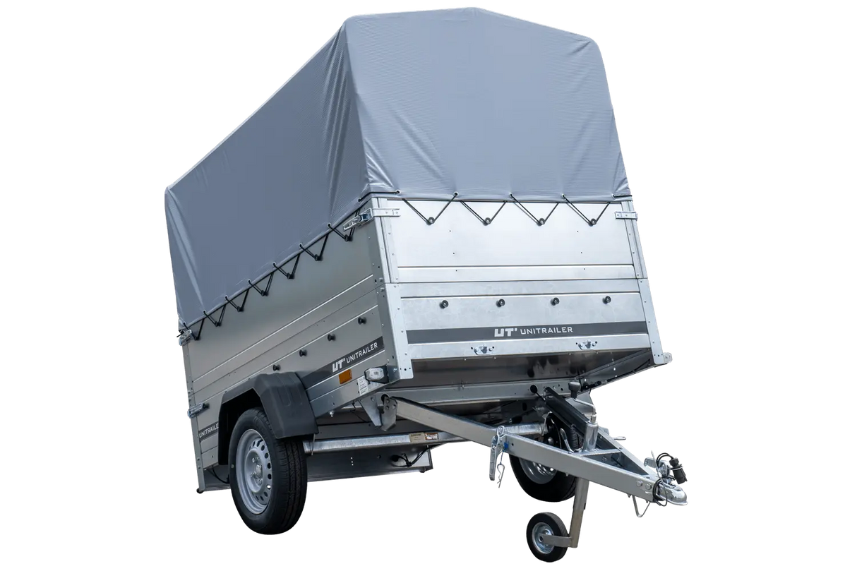 GARDEN TRAILER 201 KIPP PKW-Anhänger 750kg ungebremst – Hohe Bordwände, Stützrad, Hochplane, Vielseitig