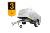 UNITRAILER Garden Trailer 201 KIPP PKW-Anhänger mit Extra-Bordwänden – Vielseitig, Kippbar, 750 kg zGG