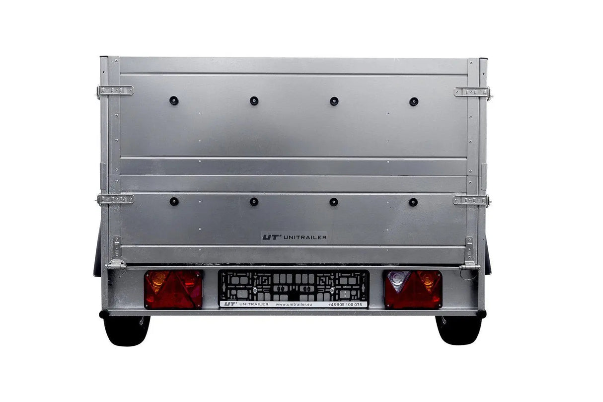 UNITRAILER Garden Trailer 201 KIPP PKW-Anhänger mit Extra-Bordwänden – Vielseitig, Kippbar, 750 kg zGG