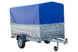 Vielseitiger PKW-Anhänger GARDEN TRAILER 264 KIPP mit Stützrad, Hochplane und Bordwänden