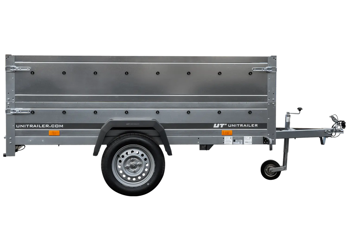 Robuster PKW-Anhänger Kipper 230x125 Garden Trailer 750kg, klappbar, mit Stützrad