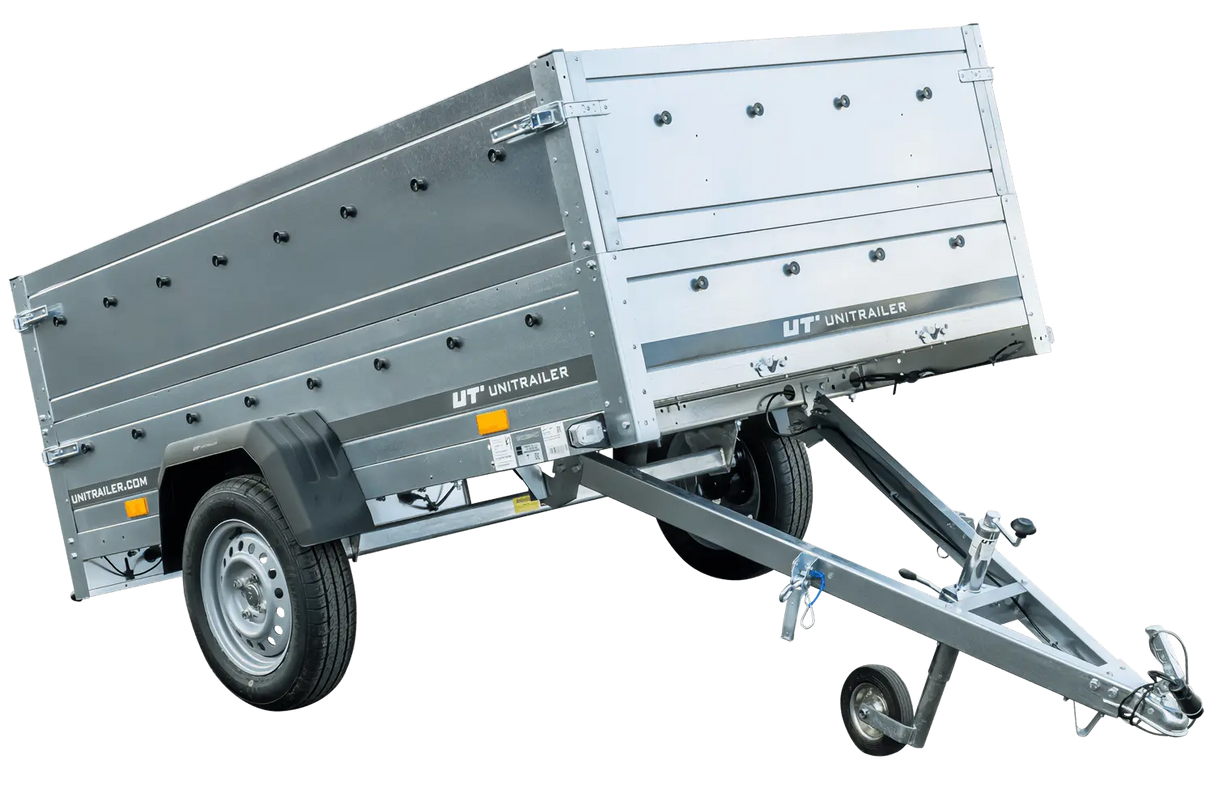 Robuster PKW-Anhänger Kipper 230x125 Garden Trailer 750kg, klappbar, mit Stützrad