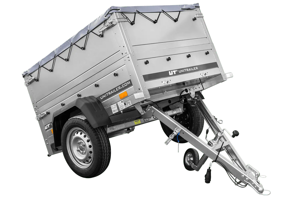 Vielseitiger GARDEN TRAILER 150 KIPP Pkw-Anhänger mit Bordwanderhöhung, Stützrad, Plane