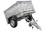 Vielseitiger GARDEN TRAILER 150 KIPP Pkw-Anhänger mit Bordwanderhöhung, Stützrad, Plane