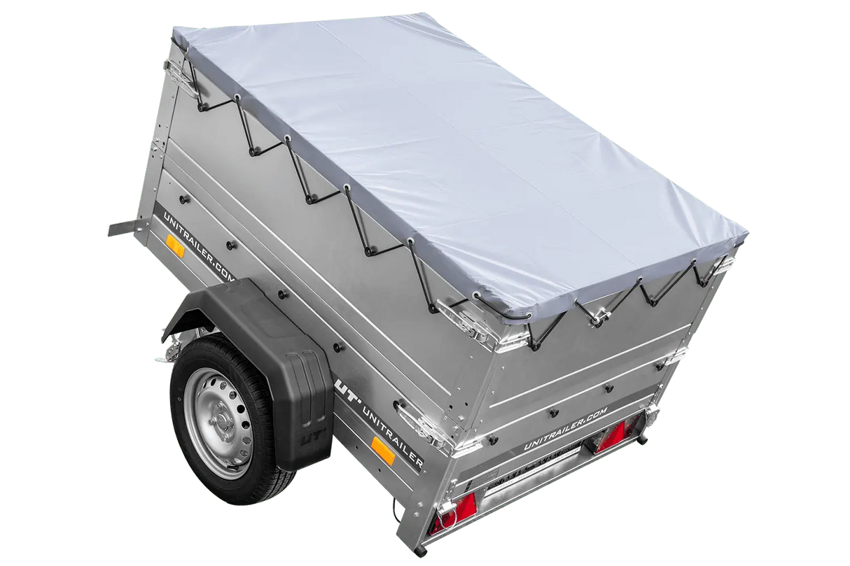 Vielseitiger GARDEN TRAILER 150 KIPP Pkw-Anhänger mit Bordwanderhöhung, Stützrad, Plane