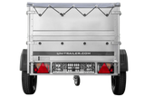 Vielseitiger GARDEN TRAILER 150 KIPP Pkw-Anhänger mit Bordwanderhöhung, Stützrad, Plane