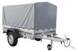 Vielseitiger kippbarer PKW-Anhänger Garden Trailer 200, 750 kg, mit Hochplane & Stützrad