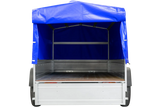 UNITRAILER Gartenanhänger 264/2 KIPP: Robuster Doppelachs-Anhänger mit Stützrad, Hochplane & Rahmen