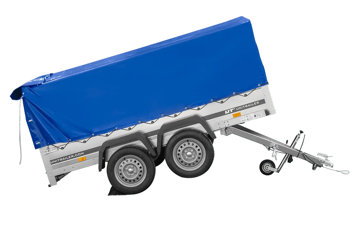UNITRAILER GARDEN 265/2 KIPP Zweiachsanhänger 264x150 mit H-800 Rahmen & blauer Plane