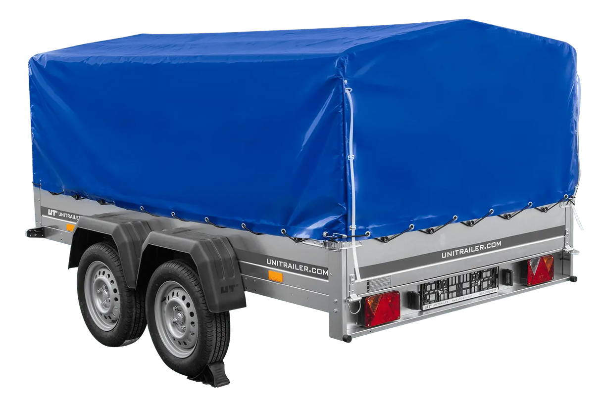 UNITRAILER GARDEN 265/2 KIPP Zweiachsanhänger 264x150 mit H-800 Rahmen & blauer Plane