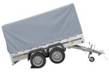 Robuster UNITRAILER GARDEN 265/2 Kipp-Zweiachsanhänger mit Hochplane und Rahmen