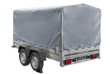 Robuster UNITRAILER GARDEN 265/2 Kipp-Zweiachsanhänger mit Hochplane und Rahmen