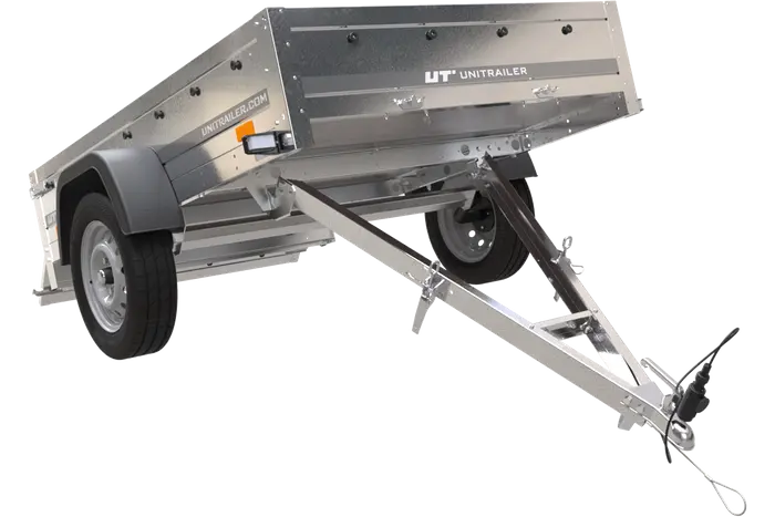 UNITRAILER Gartenanhänger 201 KIPP: Robuster, ungebremster Pkw-Anhänger mit Kippfunktion