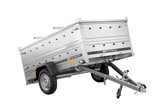 Robuster UNITRAILER GARDEN 230 KIPP Einachs-Anhänger mit Bordwandaufsatz Alu-Deckel