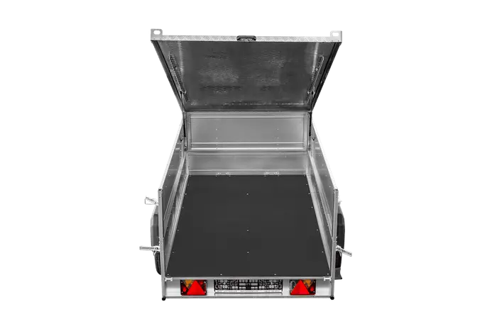 Robuster UNITRAILER GARDEN 230 KIPP Einachs-Anhänger mit Bordwandaufsatz Alu-Deckel