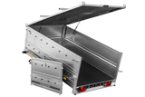 Robuster UNITRAILER GARDEN 230 KIPP Einachs-Anhänger mit Bordwandaufsatz Alu-Deckel