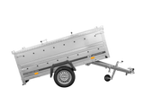 Robuster UNITRAILER GARDEN 230 KIPP Einachs-Anhänger mit Bordwandaufsatz Alu-Deckel