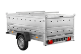 Robuster UNITRAILER GARDEN 230 KIPP Einachs-Anhänger mit Bordwandaufsatz Alu-Deckel