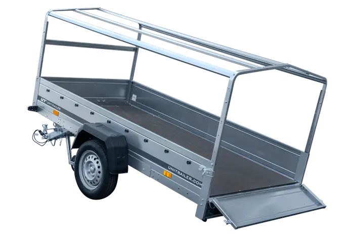 UNITRAILER GARDEN 264 KIPP PKW-Anhänger: Große Ladefläche, Hochplane, Spriegel, Stützrad