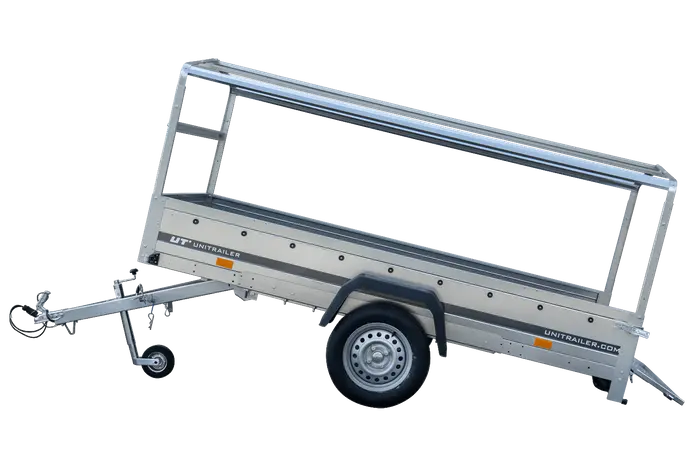 UNITRAILER GARDEN 264 KIPP PKW-Anhänger: Große Ladefläche, Hochplane, Spriegel, Stützrad