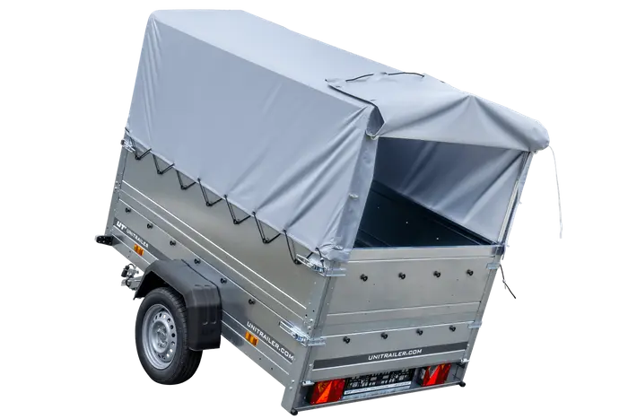 GARDEN TRAILER 201 KIPP PKW-Anhänger 750kg ungebremst – Hohe Bordwände, Stützrad, Hochplane, Vielseitig