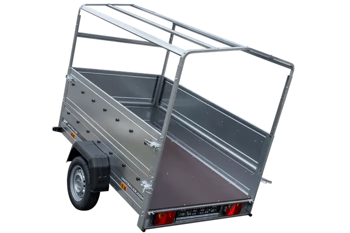 GARDEN TRAILER 201 KIPP PKW-Anhänger 750kg ungebremst – Hohe Bordwände, Stützrad, Hochplane, Vielseitig