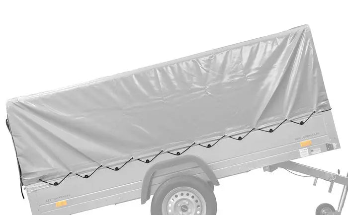 UNITRAILER Kippbarer Gartenanhänger 264/2: Robuster Doppelachser mit Stützrad & Plane