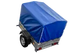UNITRAILER Garden Trailer 150 KIPP: 150x106 cm mit Blauer Hochplane, Stützrad