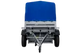 UNITRAILER Garden Trailer 150 KIPP: 150x106 cm mit Blauer Hochplane, Stützrad