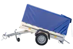 Premium Garden Trailer 200 KIPP Pkw-Anhänger: Robuste Hochplane, Stützrad, Kippfunktion, 750 kg