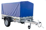 Premium Garden Trailer 200 KIPP Pkw-Anhänger: Robuste Hochplane, Stützrad, Kippfunktion, 750 kg