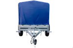 Premium Garden Trailer 200 KIPP Pkw-Anhänger: Robuste Hochplane, Stützrad, Kippfunktion, 750 kg