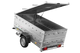 Robuster UNITRAILER GARDEN 230 KIPP Einachs-Anhänger mit Bordwandaufsatz Alu-Deckel