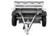 Robuster UNITRAILER Garden Trailer 150 KIPP PKW-Anhänger mit Flachplane und Stützrad Gartenanhänger