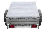 Robuster UNITRAILER Garden Trailer 150 KIPP PKW-Anhänger mit Flachplane und Stützrad Gartenanhänger